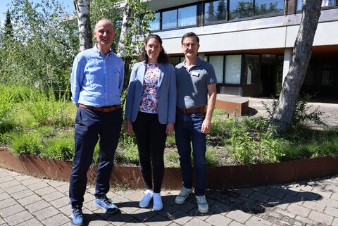 Stefan Daub, Mirjam Thielen und Marcus Kaiser, Leiter der Interdisziplinären Therapien am HJW: Bilder: Andrea Jagode